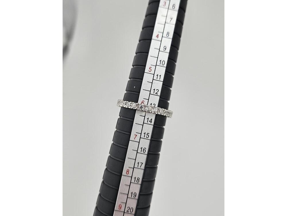 2.5mm Size 6 Sterling Silver Moissanite Eternity Ring
